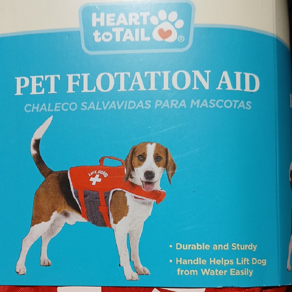 Heart to Tail Red Pet Flotation Vest